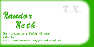 nandor meth business card